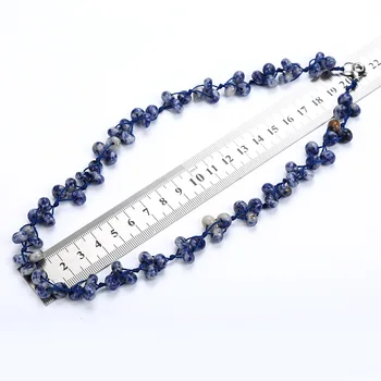 

3A Bead Chain Malachite Woven Necklace Natural Stone Healing Crystal Boutique Ladies Handmade Pearl Chain Choker Necklace Reiki