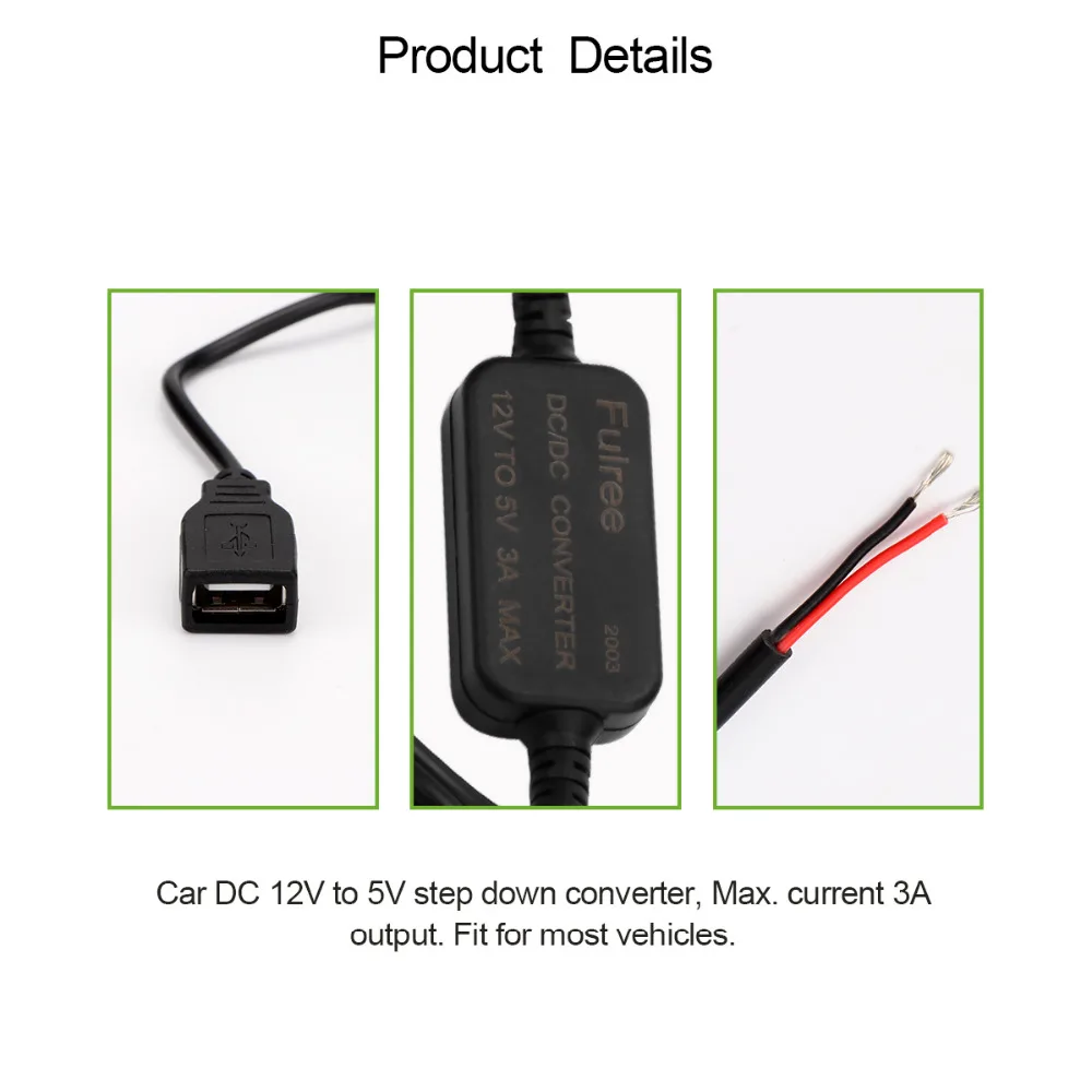 Onever 15 Вт USB адаптер напряжения 12 В в 5 преобразователь инвертор 3 А понижающий