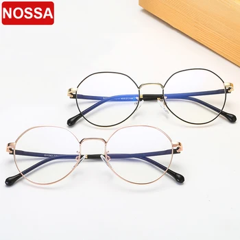 

New temperament oval fine glasses frame comfortable metal fashion flat mirror trend can be equipped with myopia glasses.
