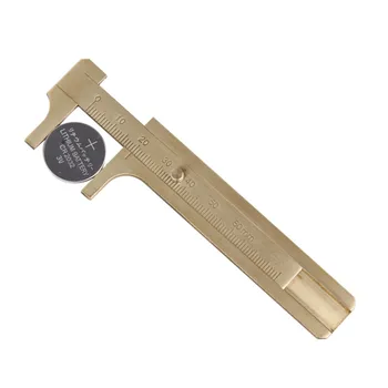 

0-60mm Mini Copper Vernier Caliper Portable Sliding Gauge For Jewelry Jade Walnut
