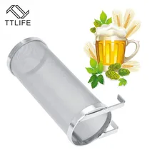 TTLIFE 300 микрон Homebrew пиво хоп паук сетка фильтр из нержавеющей стали оболочки с крюком многоразовые пивоварения бар аксессуары