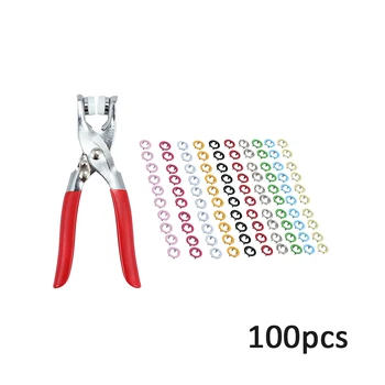 

100 SET Snap Button Pliers Push Buttons Sewing Free Buttons Tool 10 Colors Ring DIY