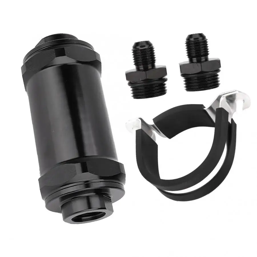 

separator 54mm Inline Fuel Petrol Filter with Stainless Steel Bracket AN10 Fitting Adapter filter fuel