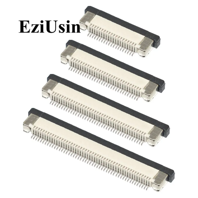 Женский плоский кабель 0 5 мм 1 разъемы PCB SMT ZIF 4 6 7 8 10 12 16 18 20 26 28 30 32 36 40 50 54