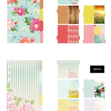 5 страниц A5 14X21 см binder каталожные разделители превосходное бумага из медной пластины Творческий идентификационная карточка 6 связующего отверстия для основной пластины