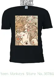 Для женщин футболка милашка кошки японской манги аниме футболка Для мужчин Для женщин унисекс 2438 рубашки Sexy Femme