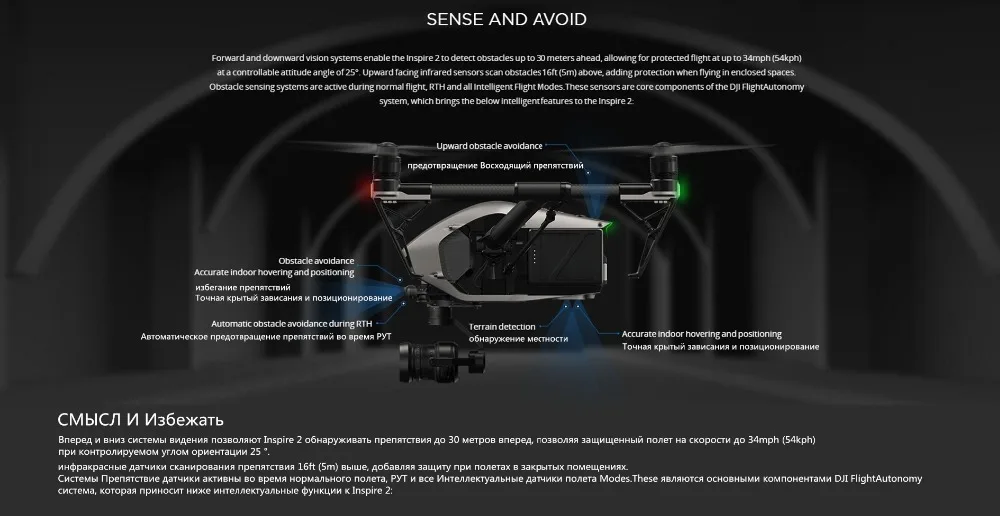 Дрон DJI Inspire 2 RC вертолет с камерой Zenmuse X5S или Zenmuse X7 5,2 k