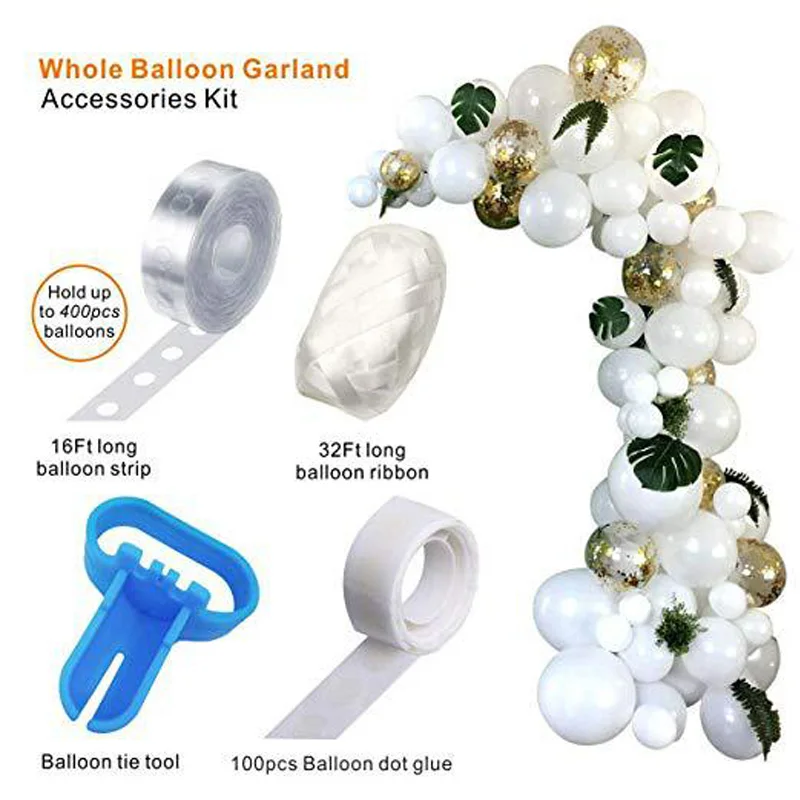 118pcs Mix White Party Background Balloon Garland Gold Confetti Baby Shower Wedding 1st Birthday Party Decoration Balloon 118pcs Mix White Party Background Balloon Garland Gold Confetti Baby Shower Wedding 1st Birthday Party Decoration Balloon