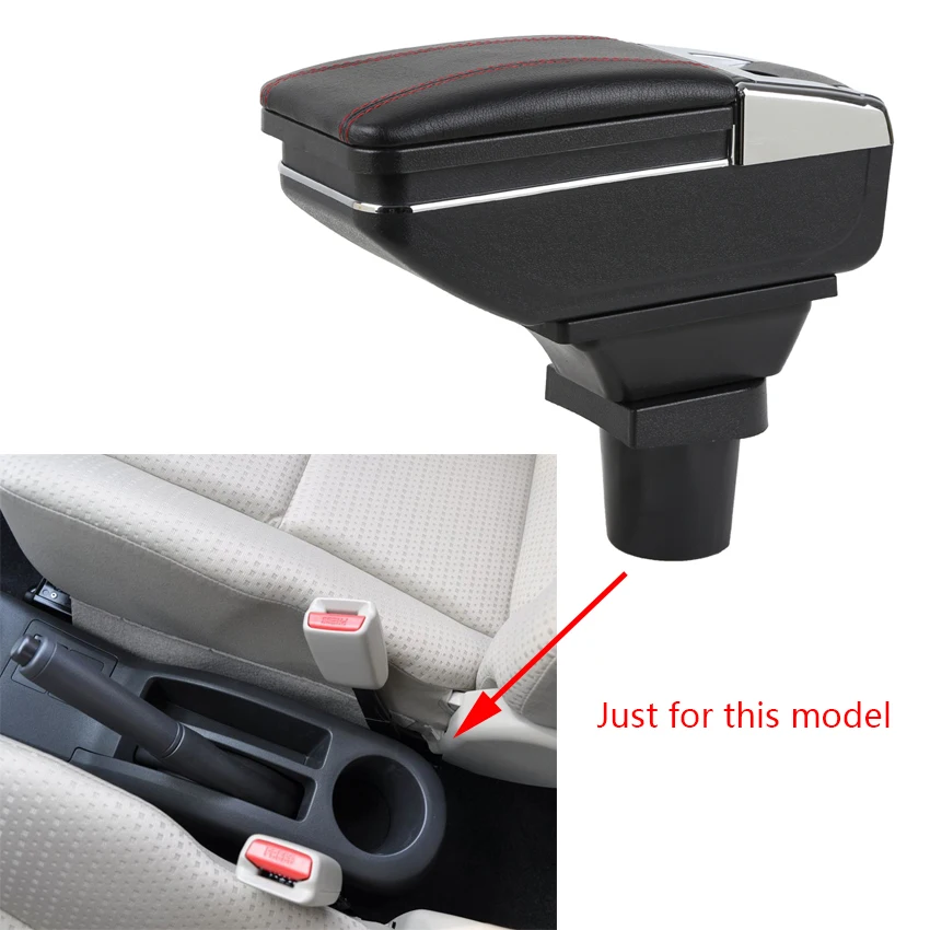 

Car Styling Armrest Box For Toyota Yaris Vitz Hatchback 2006-2011 Center Storage Box With Cup Holder Ashtray Arm Rest Rotatable