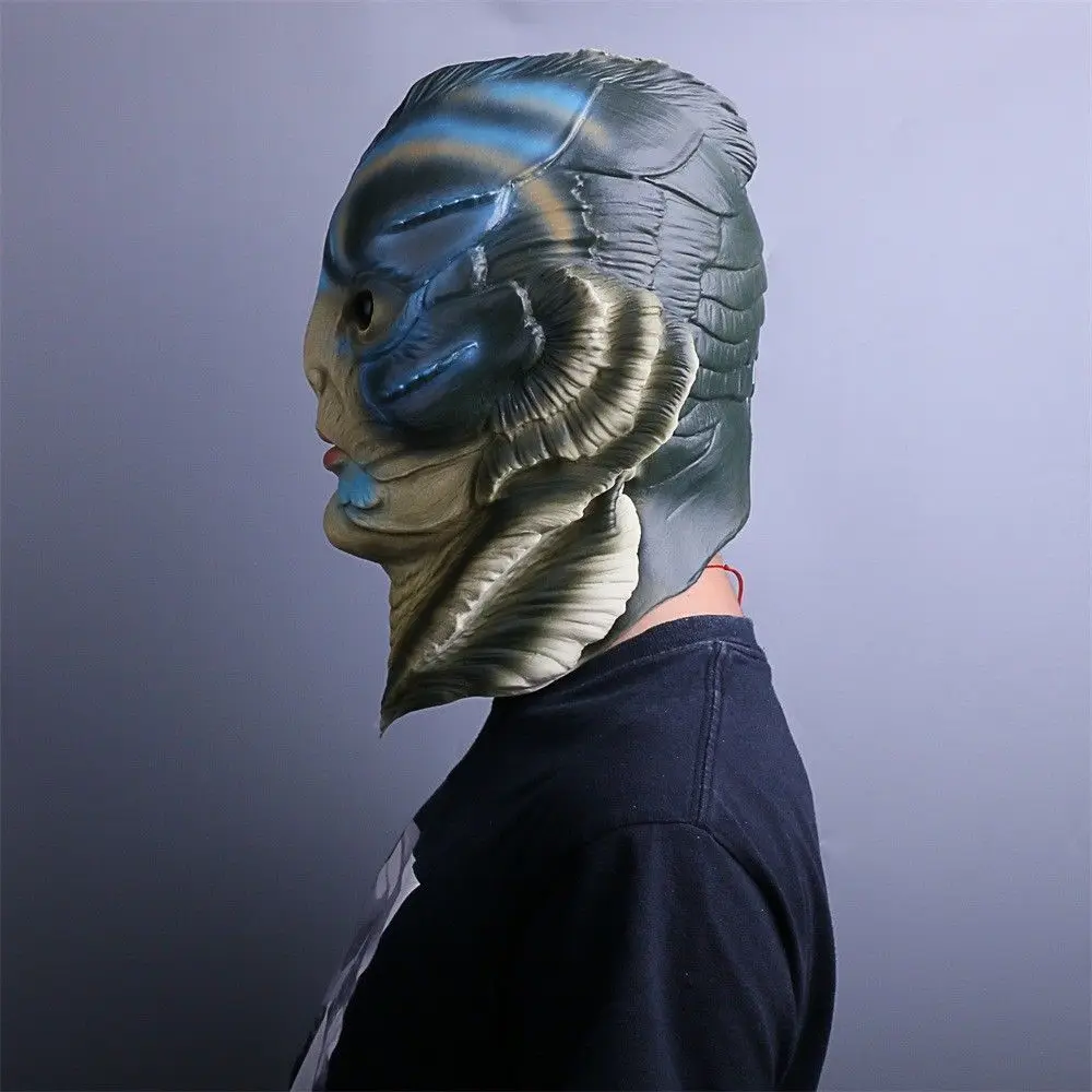Cosplay 2018 Movie The Shape of Water Mask Merman Mermaid Halloween Latex Mask6