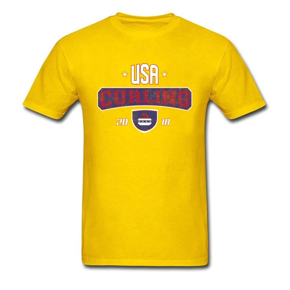 Curling USA Winter Sports Bonspiel Stone_yellow