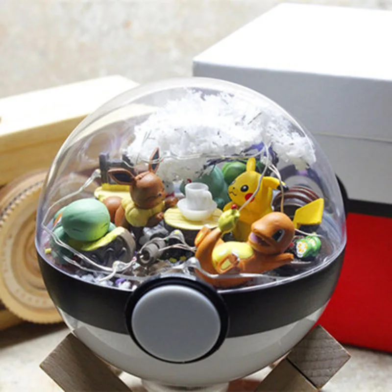 Японское аниме Pokeball Монстр Пикачу Бульбазавр Ash's Squirtle Charmander DIY led набор