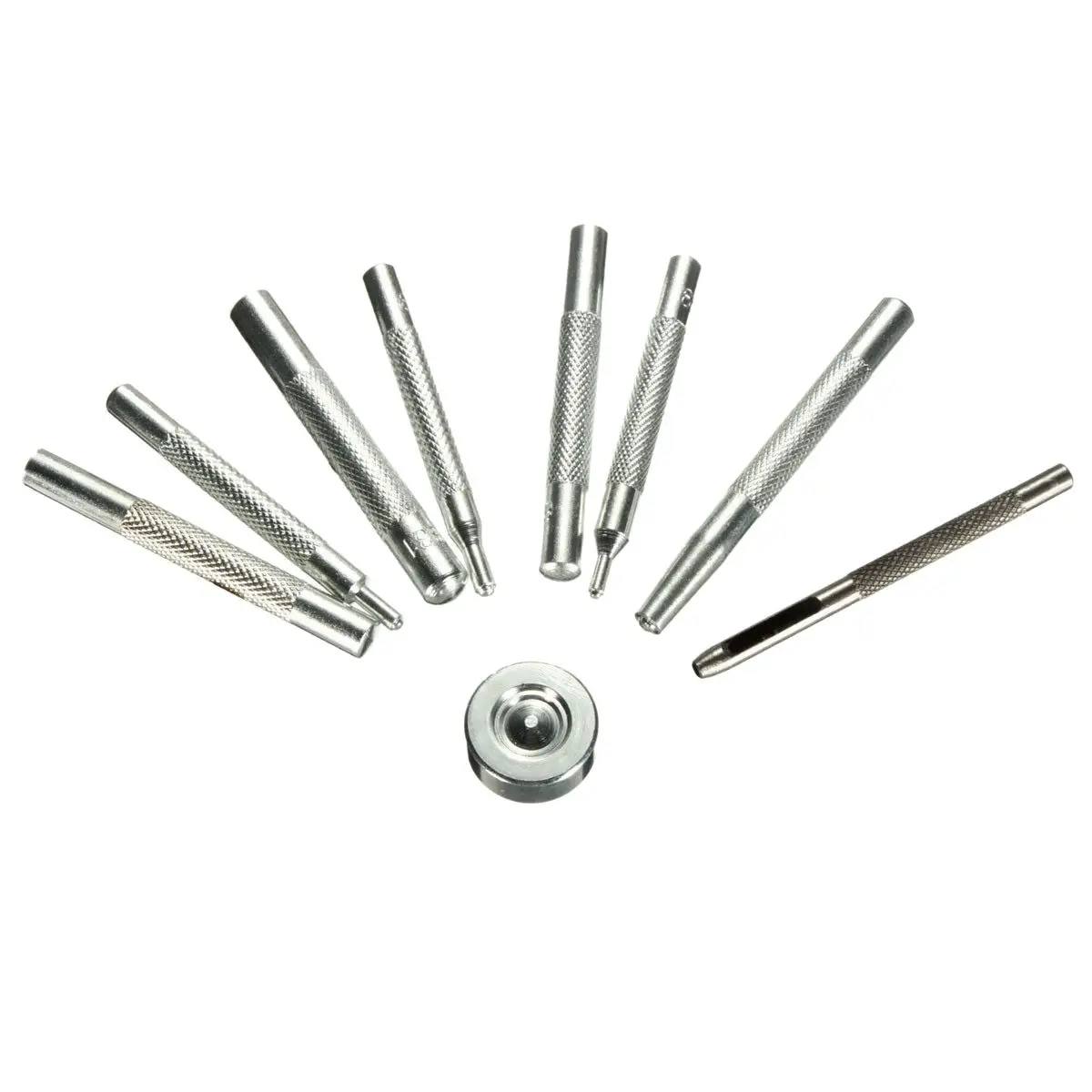 

9Pcs Fixing Tool Kit Sewing Leather Craft Snap Button Fastener Press Stud Base