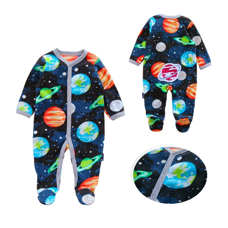 

Star 0-12M Spring Autumn Newborn Baby Boys Clothes Long Sleeve Fleece Baby Girl RomperS Baby Boy Clothes Jumpsuit Overall