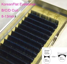 Silk 1Tray Ellipse Flat Lash Eyelash Extension 0.15/0.2mm thickness C/D Curls Top Quality Silk Lash Materail