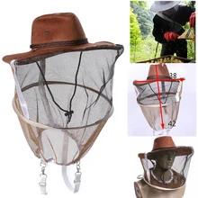Портативный пчеловод ковбойская шляпа пчеловодство Защитная вуаль для лица Защита головы анти-укус Чистая Пряжа для пеших прогулок Охота рыболовные инструменты