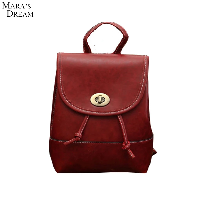 Mara s Dream New Winter PU Fashion Minimalist Bag Backpack Schoolbag Korean Version Of The Trend