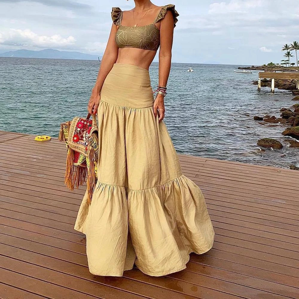 khaki maxi
