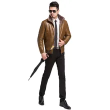 Thick Men Winter parka Leather Jacket Mens Turn-down Collar Motorcycle Coats Warm Faux Leather Jackets