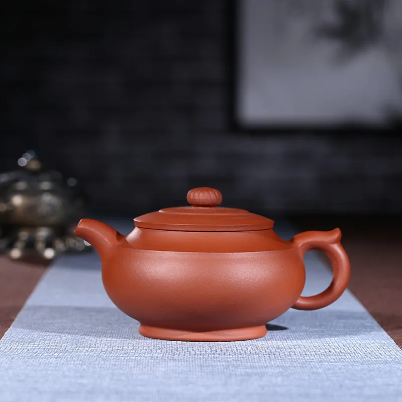 

Quality Goods Manual Raw Ore Red Mud Circular Pot Kungfu Online Teapot Tea Set Suit Wholesale A Piece Of Generation Hair