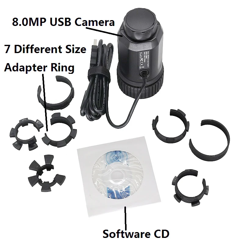  8.0 MP USB Camera Digital Eyepiece for Microscope Astronomical Telescope Spotting Scope Binoculars 