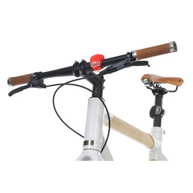 Excellent 1PC Silicone Bike Bicycle Cycling Head Front and Rear Silicone LED Bike Light Set Bike Headlight Waterproof Warning Light 3