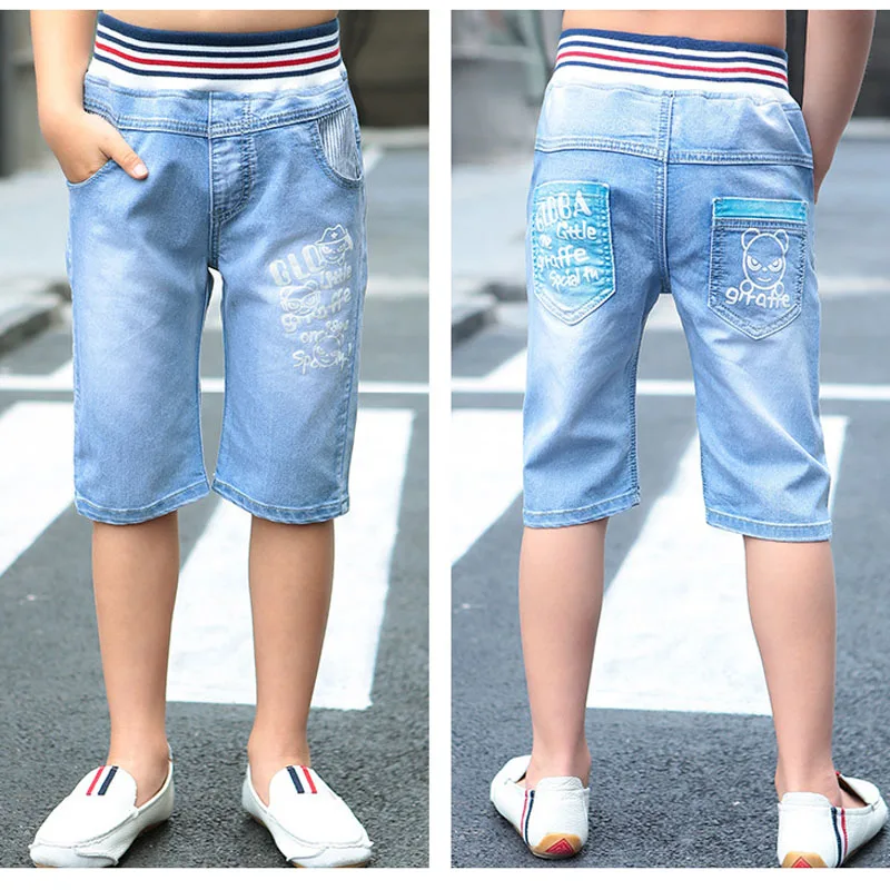 boys summer shorts jeans for children knee length pants for infant kids