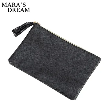 

Mara's Dream Women Cosmetic Cases fashion tassel decoration solid color Women bag casual simple Women wash bag storage bag