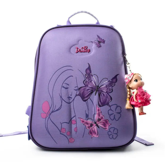 Delune, цветные школьные сумки для девочек и мальчиков, Мультяшные рюкзаки, детский ортопедический рюкзак, многослойный Mochila Infantil, класс 1-4 - Цвет: 4-037