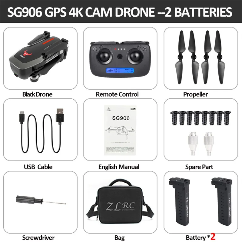 Beast SG906 gps 5G wifi FPV с 4K Ультра прозрачной камерой бесщеточный складной X193 Радиоуправляемый Дрон Квадрокоптер RTF черный VS F11 B4W - Цвет: black 2BAT Bag