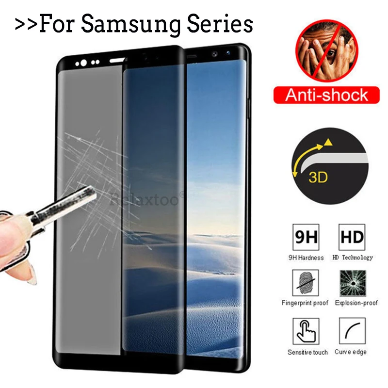Изогнутое закаленное 3d-стекло для Samsung Galaxy S9 plus Защита экрана S8 s9 Note 8 9 9h пленка |