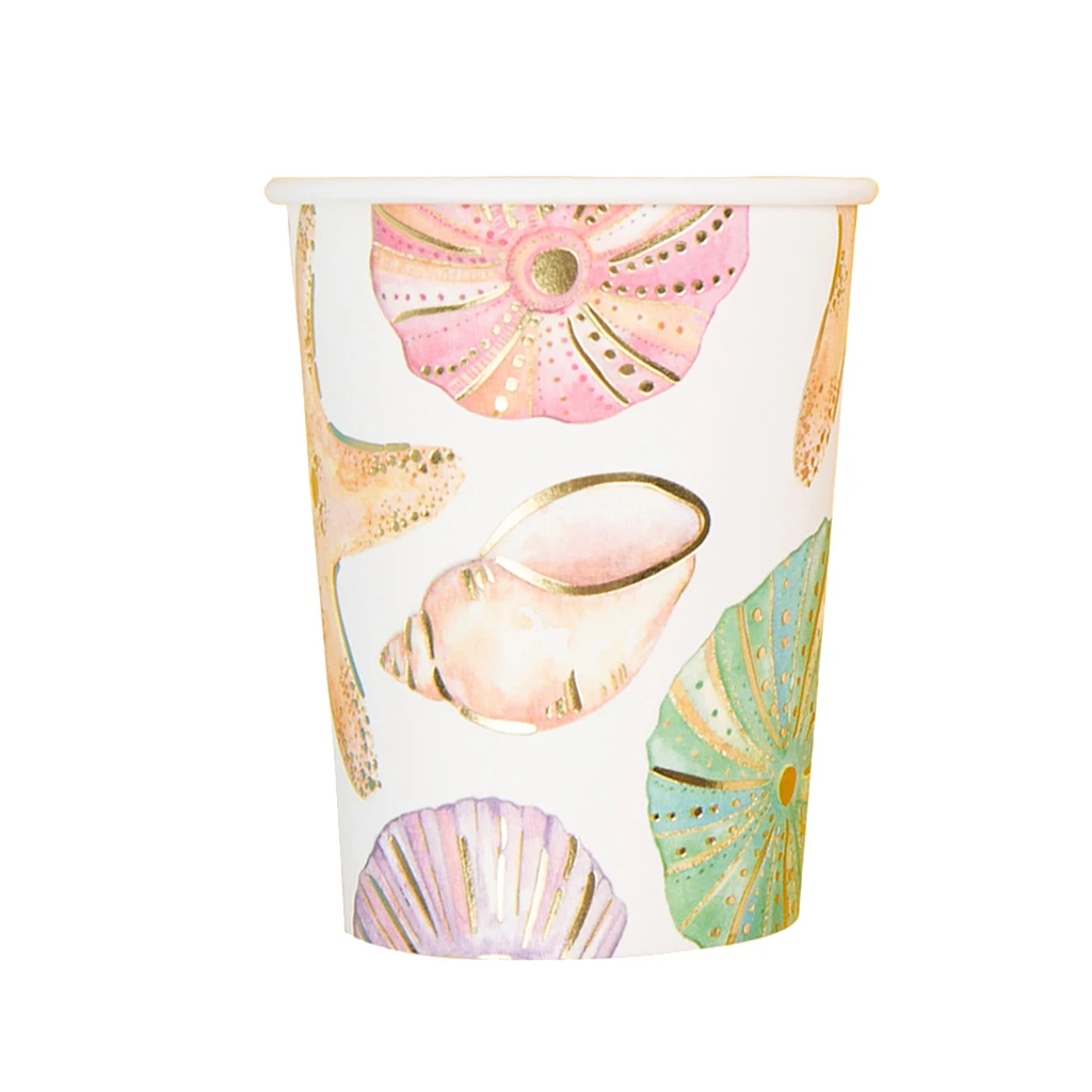 20pcs Starfish Sea Snail Disposable Cup Birthday Party Tableware Decoration
