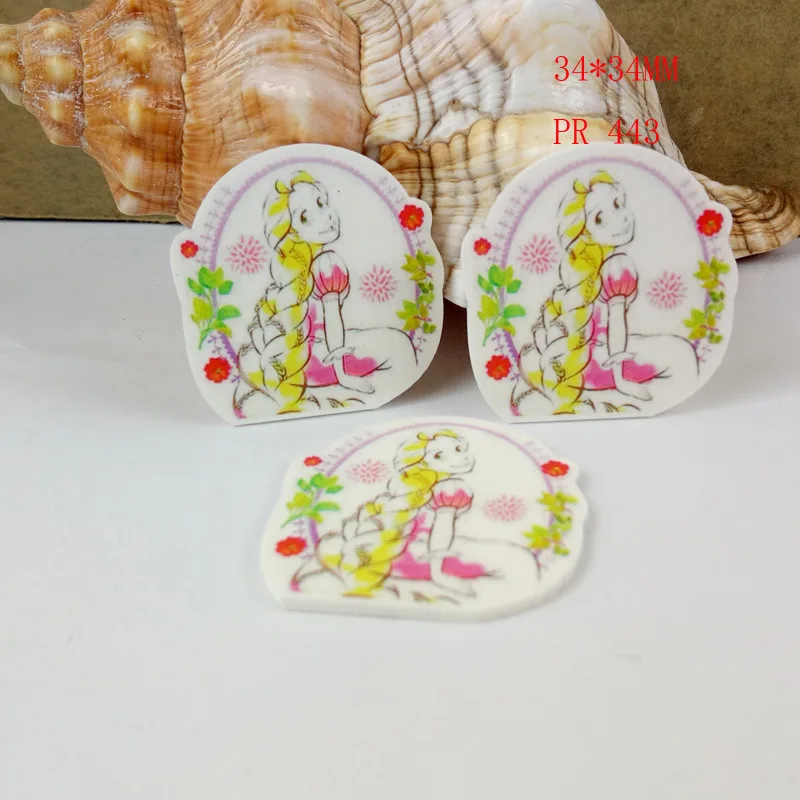 Cartoon Kawaii Rapunzel Figurine Tangled Crafts Flat Back Planar Resin 