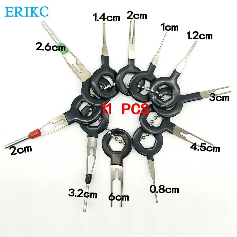 

ERIKC 11 pcs Auto Car Plug Circuit Board Wire Harness Terminal ExtractionRemove Tool Set Pick Connector Crimp Pin Back Needle