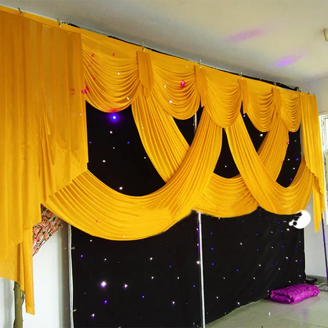 

Event wedding backdrop swags 4 meter width 2 pieces and 6 meter width 1 piece