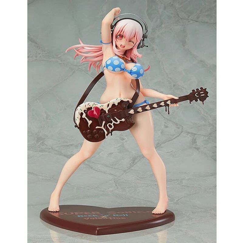 

Super Sonico anime action model figure sexy bikini version swimsuit chocolate Ver. 25cm collection toy gift with box Y7530