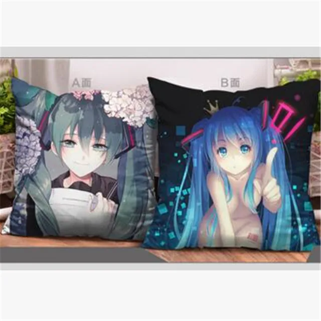 Decorative pillows 43x43CM Hatsune Miku cartoon pillows Anime Sexy