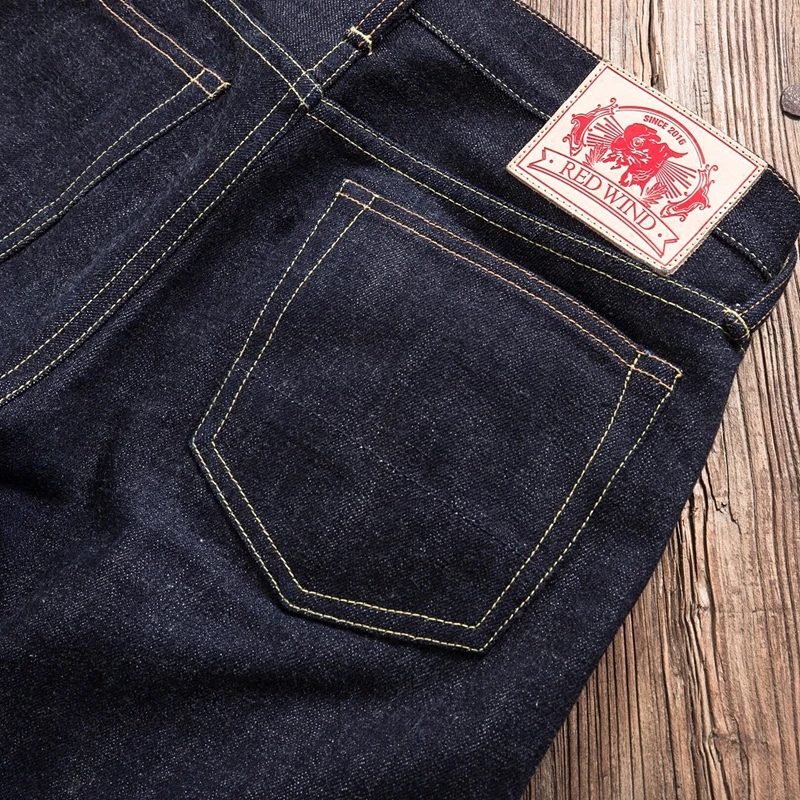Popular sd107-0001 Read Description! heavy weight raw indigo selvage unwashed denim pants unsanforised thick raw denim jean 17oz