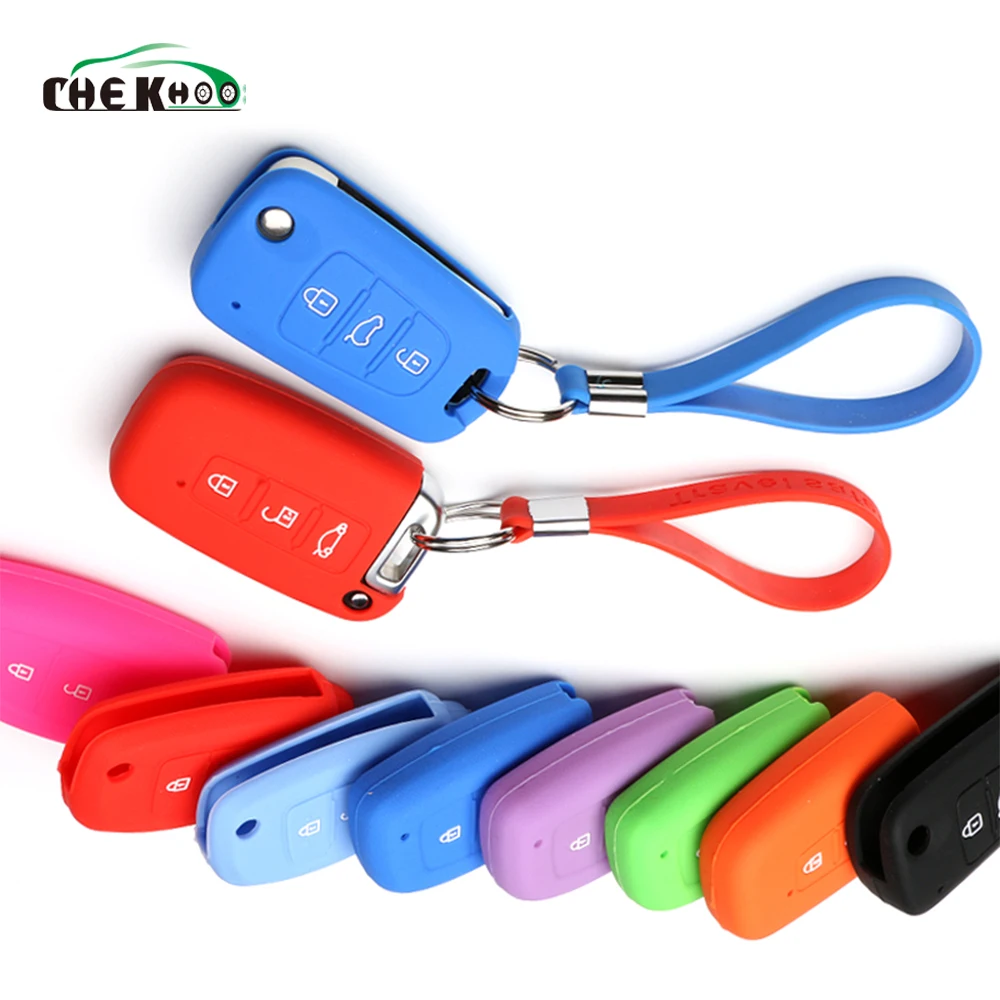 

Car Key Case Cover Silicone for Hyundai Elantra 30 IX35 for Veloster 15 key Silica bag for Mistra Folding Remote Key Shell