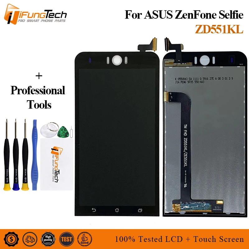Для Asus Zenfone Selfie ZD551KL Z00UD ЖК-дисплей панель сенсорный экран дигитайзер стекло