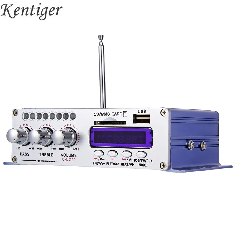 Kentiger HY 502 усилители стерео аудио MP3 Динамик светодио дный Hi Fi 2 канальный цифровой