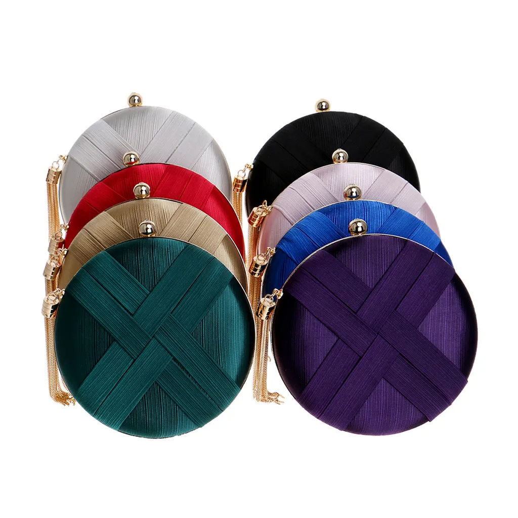 Fashion Women Bag Tassel Metal Small Day Clutch Purse Handbags Chain Shoulder Lady Evening Bags Phone Key Pocket Bags June19