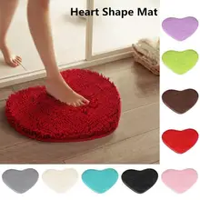 9 однотонных цветов 40*28 см, коврик для ванной с эффектом памяти, коврик для ванной комнаты в стиле сердца, Нескользящие коврики для ванной