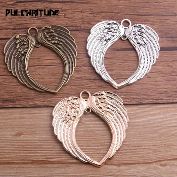 

1pcs 65*68mm Three Color Angel Wings Charm Metal Big Angel Wings Charms Pendant For Jewelry Making P6616