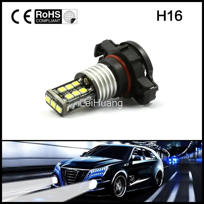 

White H16 15W LED Fog DRL Daytime Running Light Bulbs 5202 PS24WFF