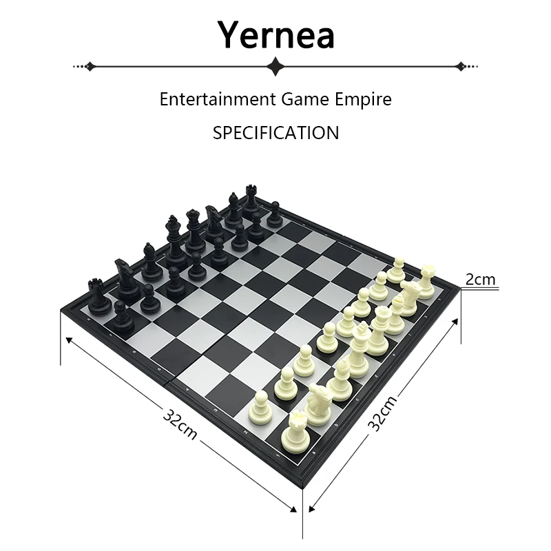 Yernea جديد اللعبة و الداما الشطرنج لعبة الداما المغناطيسي الشطرنج للطي المغناطيسي الترفيه تعزيز كبير مجموعة