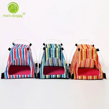 

Fashion Stripe Pet Dog House Cozy Dog Bed Puppy Kennel 3 Color Pet Sleeping Bed Cat Cushion Kitten Mats Pet Shop Luxury Products