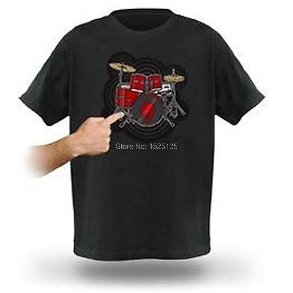 Whole Sale and Retail Amazing Electronic Music Band Drum Shirt Kits free shipping|music band|t-shirt musicband t-shirt -