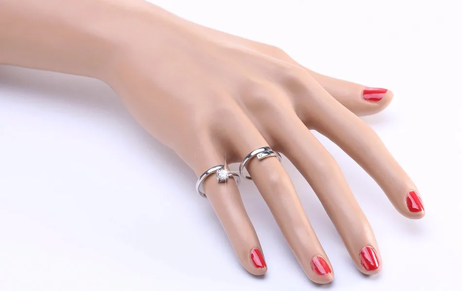 gold necklace design Effie Queen New Arrived Trendy Lover's Ring Genuine 925 Silver Adjustable Finger Rings For Women And Men BR22 anklet