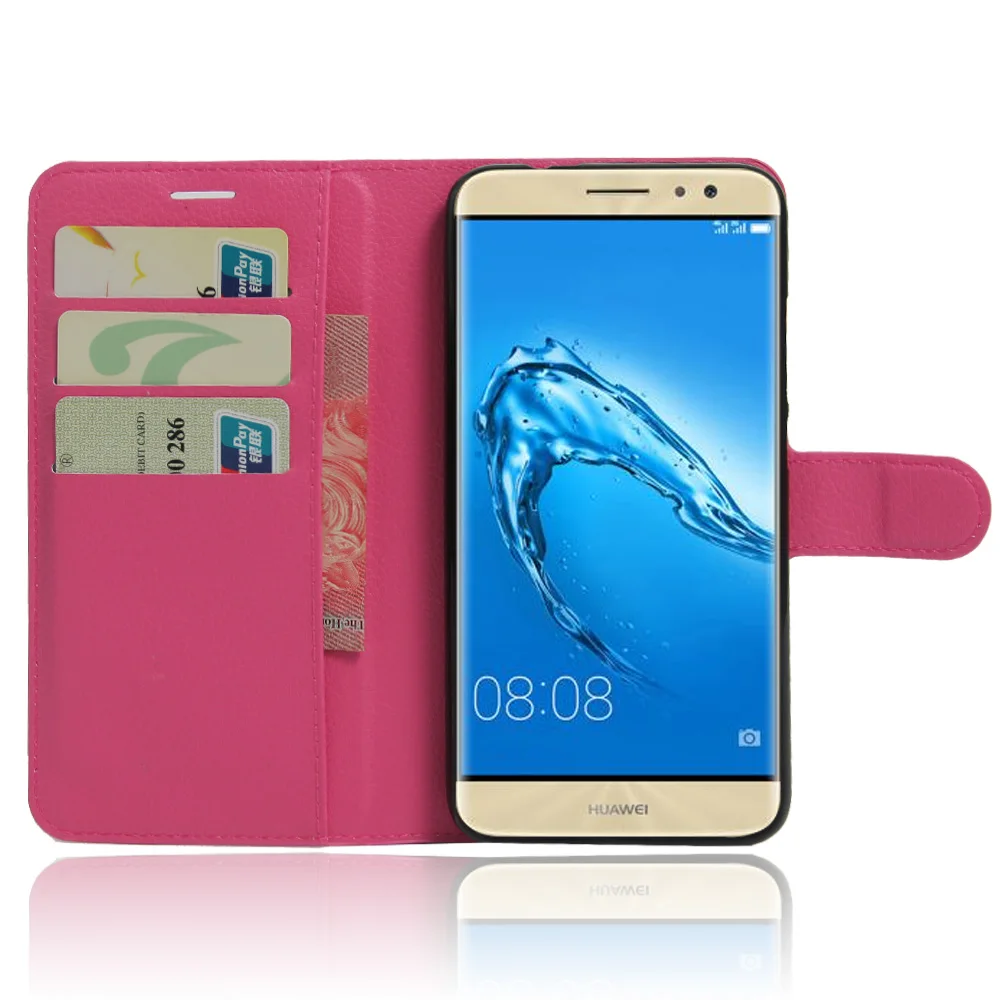 

Litchi Texture Phone Case for Huawei Nova Plus Flip Leather Cover Case for Huawei G9 Plus / Maimang 5 Wallet Stand Style Shell